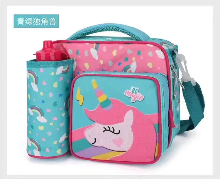 Lunch Bag Kids Insulated Lunch Tote Bag for Boys and Girls with Adjustable Shoulder Strap and Durable Handle