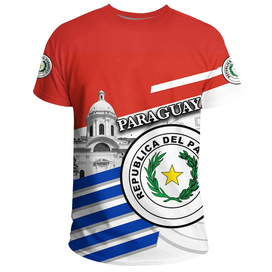Paraguay Flag 3D Print T-Shirt 2026 – National Emblem Graphic Tee | Unisex | Kids & Adults (100-160, XXS-6XL)