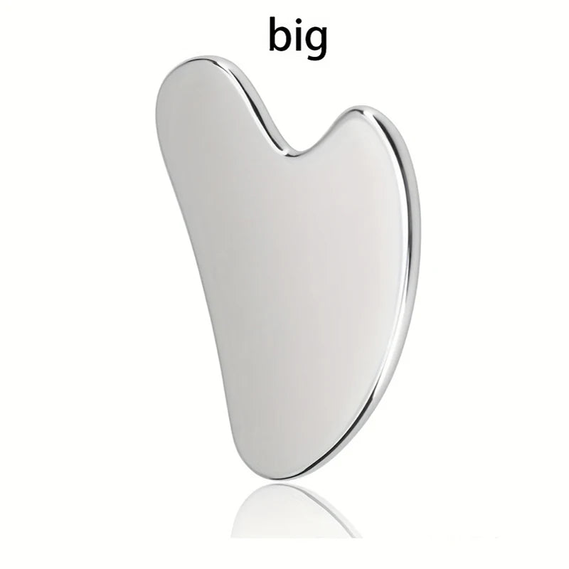 Gua Sha Acier Inoxydable Rafraîchissant – Massage Visage & Mâchoire