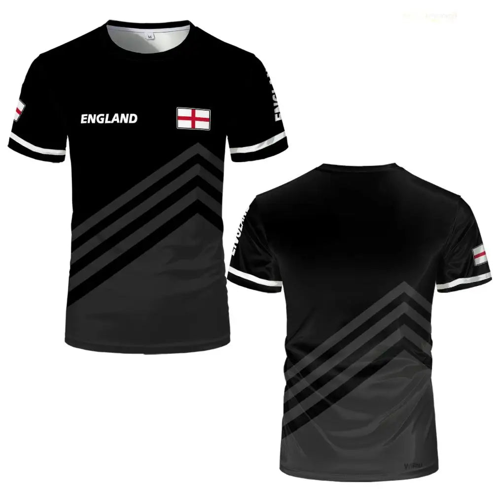 2026 New England Flag Print T-shirt Summer Outdoor Sports Breathable Quick-Drying Jersey Men Women Football Training Jerseys