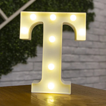 Alphabet Letter LED Lights Luminous Number Lamp Battery Warm Night Light for Home Wedding Birthday Christmas Party Decoration