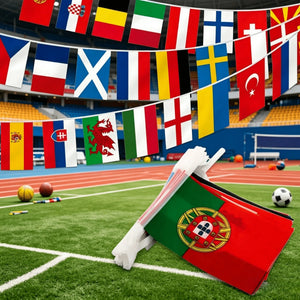 World Cup 2026 Country Flags Bunting – 32 or 48 Nations | 14x21cm | Bar & Party Decoration