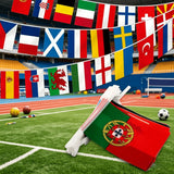 World Cup 2026 Country Flags Bunting – 32 or 48 Nations | 14x21cm | Bar & Party Decoration