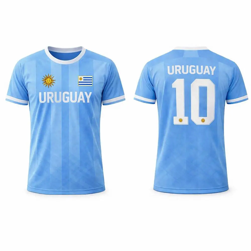 Uruguay Football Jersey T-Shirt 2026 – 3D Flag Print | Unisex | Quick-Dry | XXS to 6XL