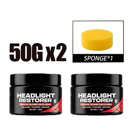 Professional Car Headlight Restoration Yellowing, Oxidation,Fogging Removes Automotive Front & Rear Light Polish Clean Care