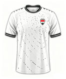 2026 Iraq Style Football Jersey, Lightweight Quick Dry Breathable Sports Tee, Green White Soccer Fan Shirt Streetwear Top