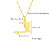 Fashion Best-selling Stainless Steel Enamel Haiti Necklace Unisex Geometric Titanium Steel Pendant Couple Necklaces