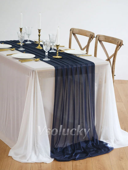 Table Runner Luxury Sheer for Wedding Rustic Boho Party Bridal Shower Birthday Christmas Decorations