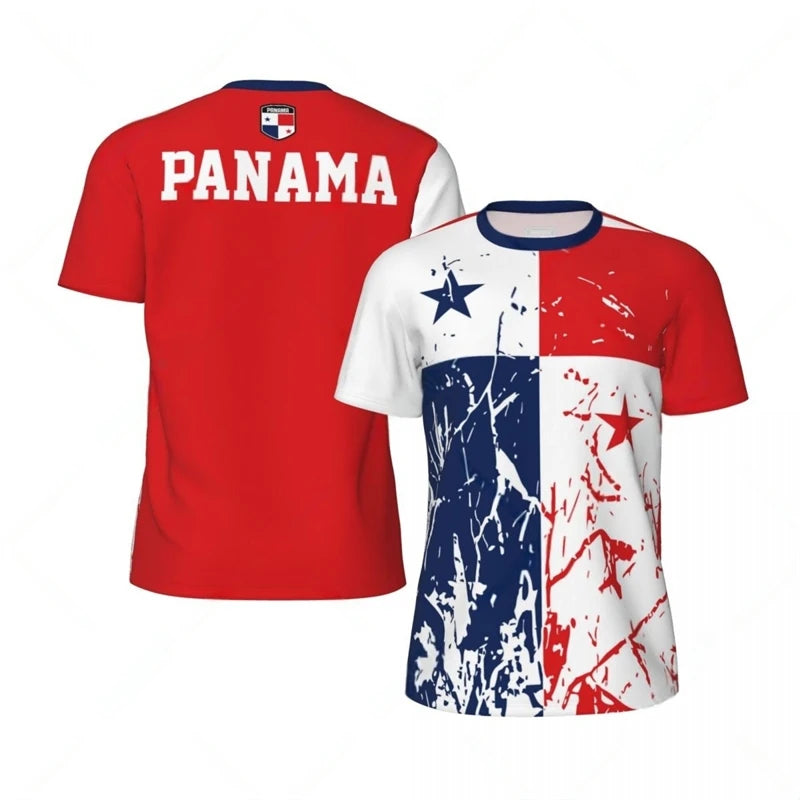 Panama Flag 3D Print T-Shirt – National Emblem | Oversized Unisex | Kids & Adults | World Cup 2026