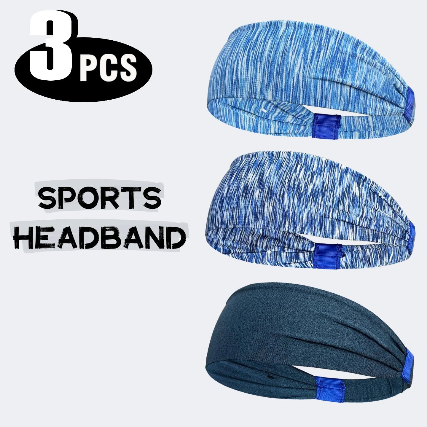 1/3PCS Sports Headbands For Men Woman Gym Yoga Sweat Hair Bands Soft Elastic Hairbands Stretch Outdoor Sport Sweatbands