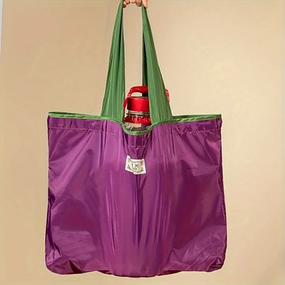 Reusable Home Shopping Bag – Foldable Drawstring Eco-Friendly Tote in 4 Colors (S & L)