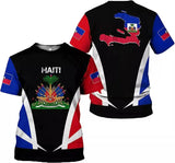 Haiti Flag 3D Print T-Shirt – Men, Women & Kids | Short Sleeve | World Cup 2026 Fan Tee