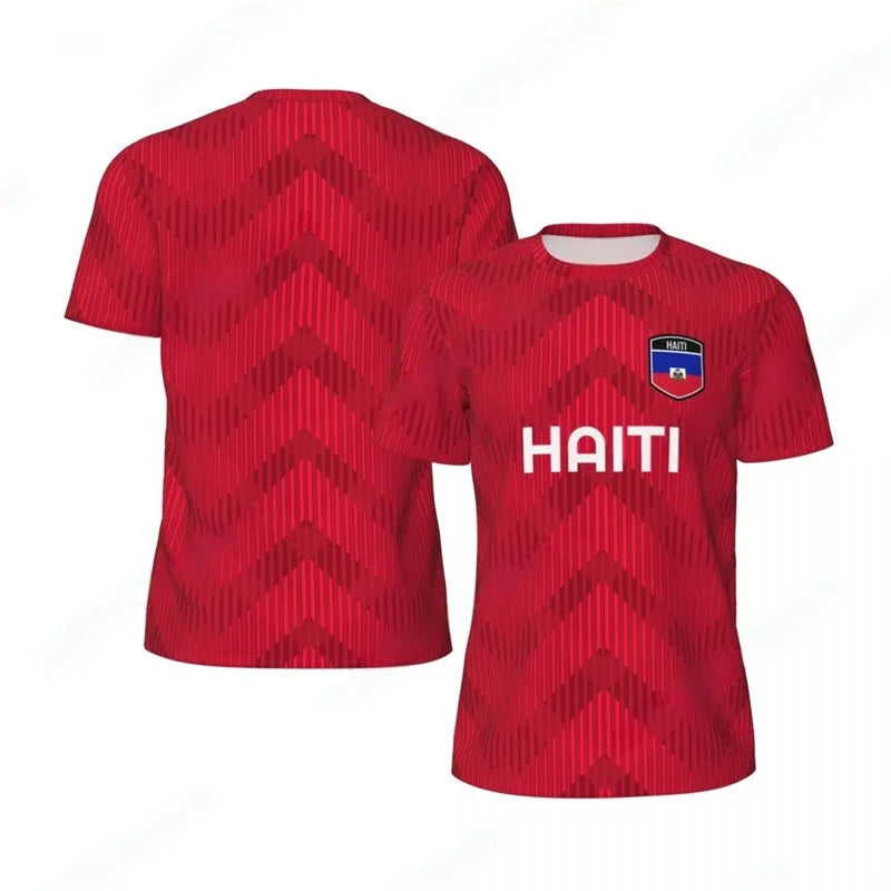 Haiti 2026 Football T-Shirt – 3D Flag Print Fan Outfit | Adults & Kids | Breathable | XXS-6XL