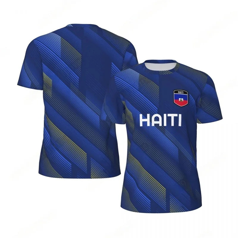 Haiti 2026 Football T-Shirt – 3D Flag Print Fan Outfit | Adults & Kids | Breathable | XXS-6XL