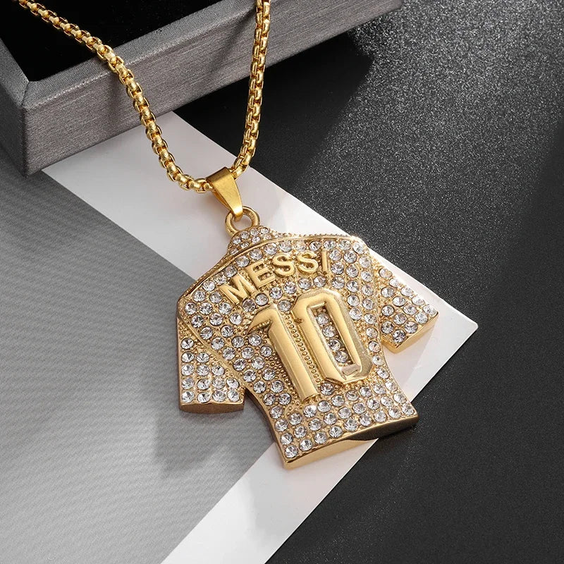 Exquisite Creative Bubble Letter Xo Inlaid White Zircon Pendant Necklace Men\\'s Fashion Casual Party Jewelry Holiday Gifts