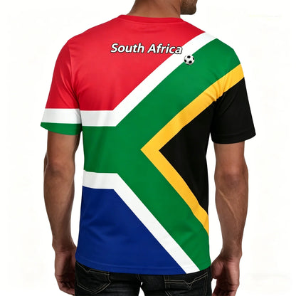 South Africa Football T-Shirt – 3D Flag Print | Loose Fit | Unisex | S to 6XL