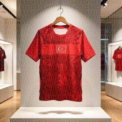 Türkiye 2026 Home Match Training Jersey – Quick Dry Breathable | Parent & Child | Kids 100-160 & Adults S-6XL
