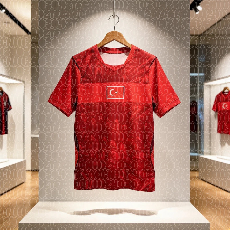 Türkiye 2026 Home Match Training Jersey – Quick Dry Breathable | Parent & Child | Kids 100-160 & Adults S-6XL