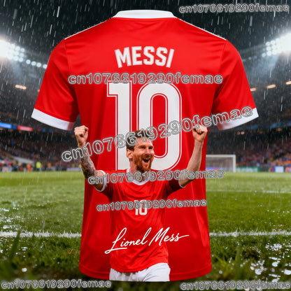 Messi #10 Fan Edition Football Jersey 2026 – Kids & Adults | Quick-Dry | World Cup
