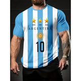 Argentina Flag T-Shirt – 3D Print | Loose Fit | Kids & Adults | 100cm to 6XL
