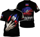 Haiti Flag 3D Print T-Shirt – Men, Women & Kids | Short Sleeve | World Cup 2026 Fan Tee