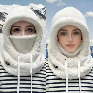 Winter Faux Fur Hat with Removable Face Mask – Windproof Cotton Trapper Hat for Men & Women (5 Colors)