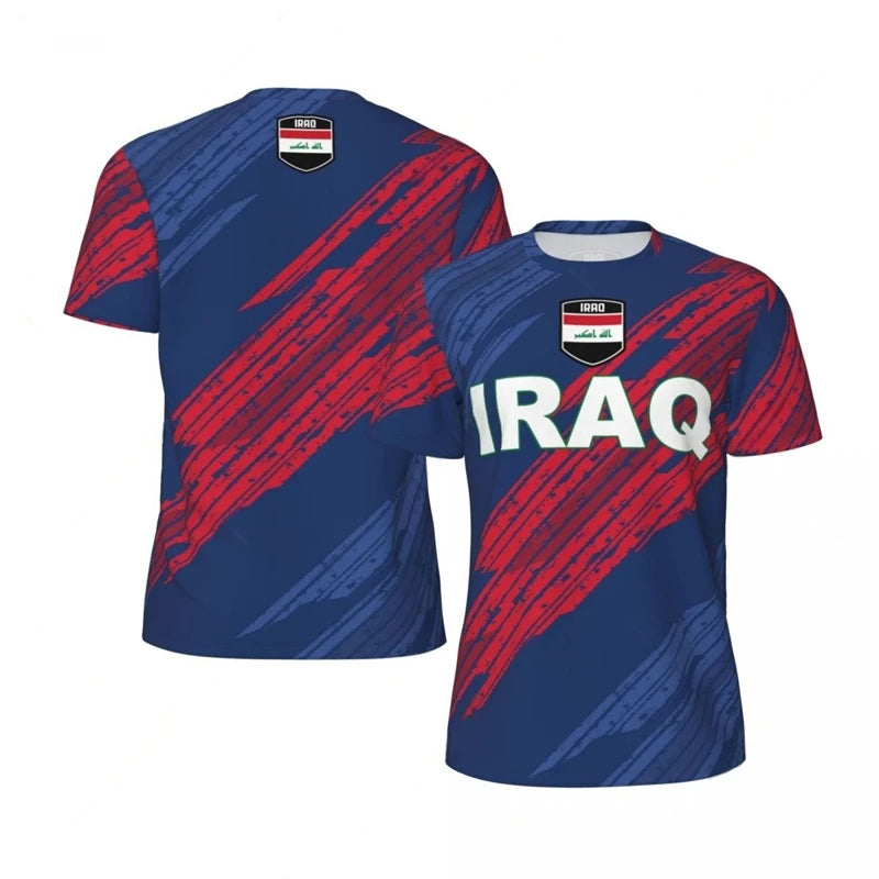 Iraq Flag 3D Print Fan T-Shirt 2026 – Oversized Streetwear | Kids & Adults | XXS-6XL | World Cup