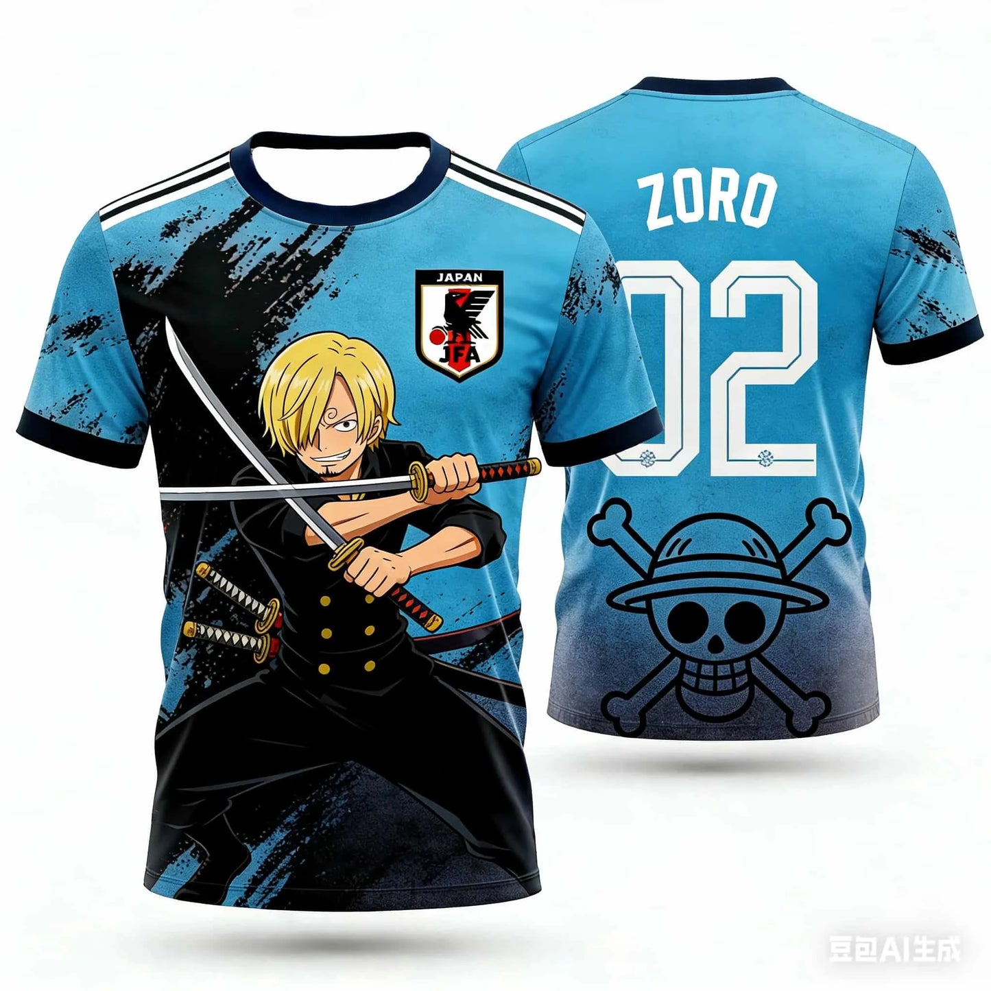 Japan One Piece Luffy Football Jersey 2026 – Quick-Dry Fan Shirt | 6 Designs | Men | World Cup 2026