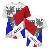 Haiti Flag T-Shirt – 3D Print | Kids & Adults | 100 (4T) to 6XL | World Cup 2026 Fan Edition