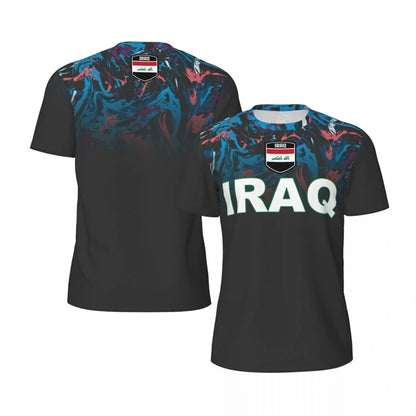 Iraq Flag 3D Print T-Shirt – National Emblem | Oversized Unisex | Kids & Adults | World Cup 2026 Fan