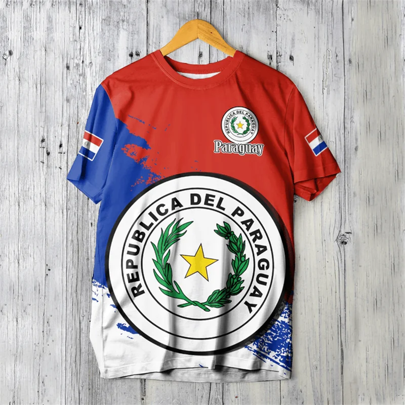 Paraguay Flag 3D Print T-Shirt 2026 – National Emblem Graphic Tee | Unisex | Kids & Adults (100-160, XXS-6XL)