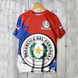 Paraguay Flag 3D Print T-Shirt 2026 – National Emblem Graphic Tee | Unisex | Kids & Adults (100-160, XXS-6XL)