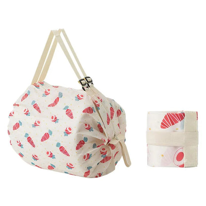 Foldable Reusable Home Shopping Bag – Lightweight Nylon Tote for Grocery, Beach & Storage