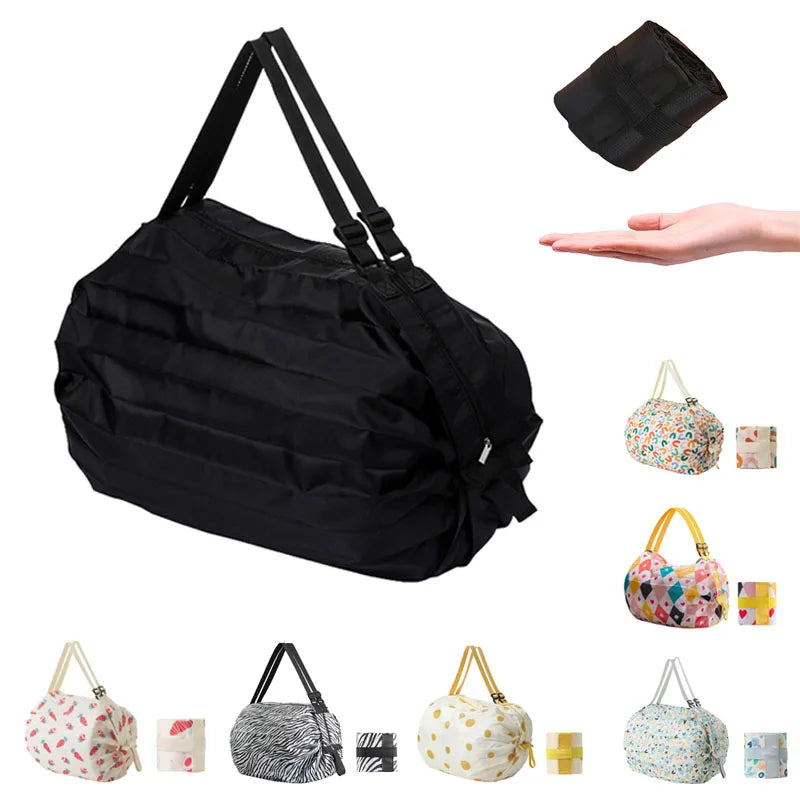 Foldable Reusable Home Shopping Bag – Lightweight Nylon Tote for Grocery, Beach & Storage
