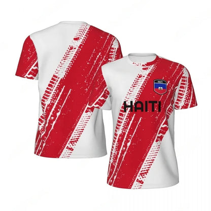 Haiti 2026 Football T-Shirt – 3D Flag Print Fan Outfit | Adults & Kids | Breathable | XXS-6XL