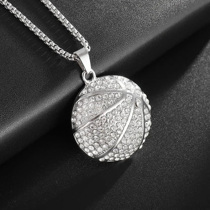 Exquisite Creative Bubble Letter Xo Inlaid White Zircon Pendant Necklace Men\\'s Fashion Casual Party Jewelry Holiday Gifts