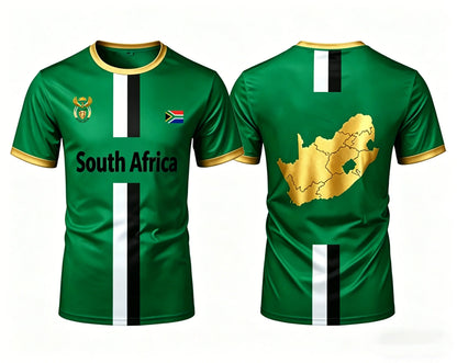 South Africa Football T-Shirt – 3D Flag Print | Loose Fit | Unisex | S to 6XL