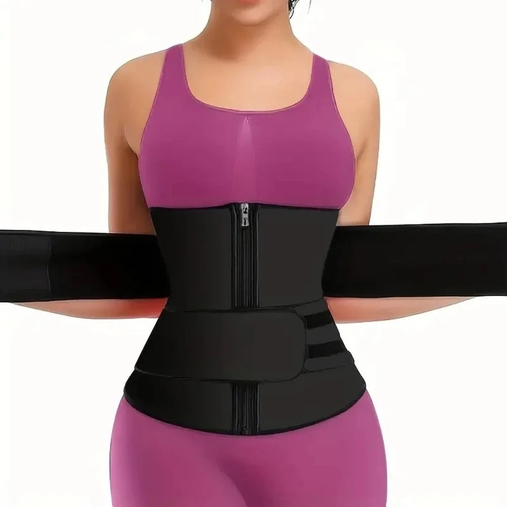 Waist Trainer Fitness Belt – Sweat Trimmer & Slimming Body Shaper for Workout & Weight Loss