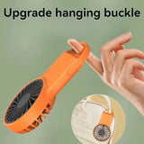 Cartoon Foldable Mini Fan USB Rechargeable Handheld Desktop Fan with Hook Portable Cooling Fan for Outdoor Travel Home Office
