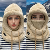 Winter Faux Fur Hat with Removable Face Mask – Windproof Cotton Trapper Hat for Men & Women (5 Colors)