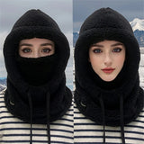 Winter Faux Fur Hat with Removable Face Mask – Windproof Cotton Trapper Hat for Men & Women (5 Colors)
