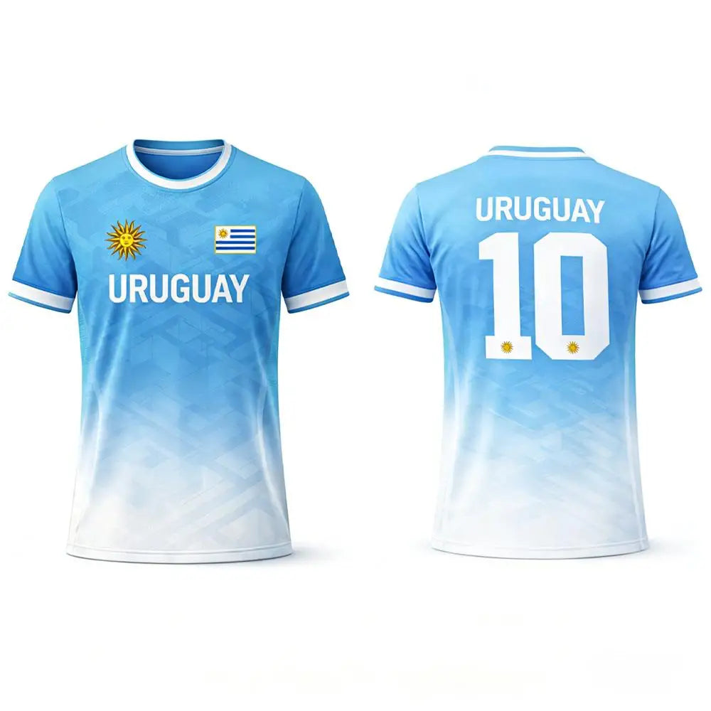 Uruguay Football Jersey T-Shirt 2026 – 3D Flag Print | Unisex | Quick-Dry | XXS to 6XL
