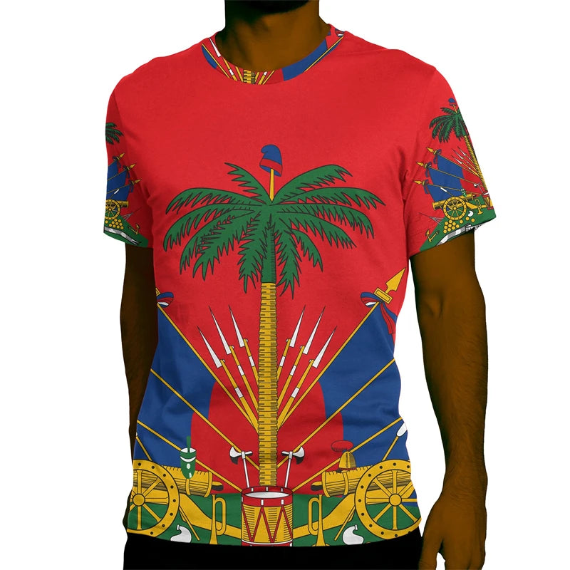 World Cup 2026 Haiti National Emblem 3D T-Shirt – Men, Women & Kids | 4T to 6XL