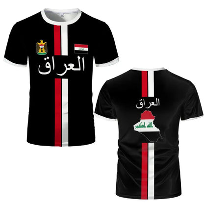 Iraq Football Jersey T-Shirt 2026 – Quick-Dry Streetwear | Unisex | XXS-6XL | World Cup Fan