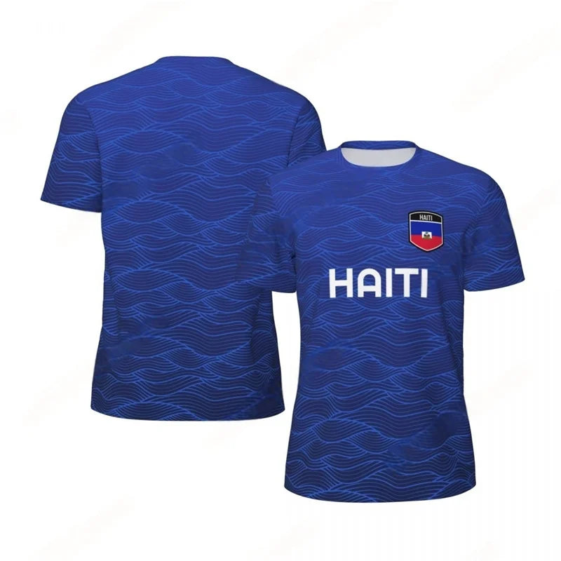 Haiti 2026 Football T-Shirt – 3D Flag Print Fan Outfit | Adults & Kids | Breathable | XXS-6XL