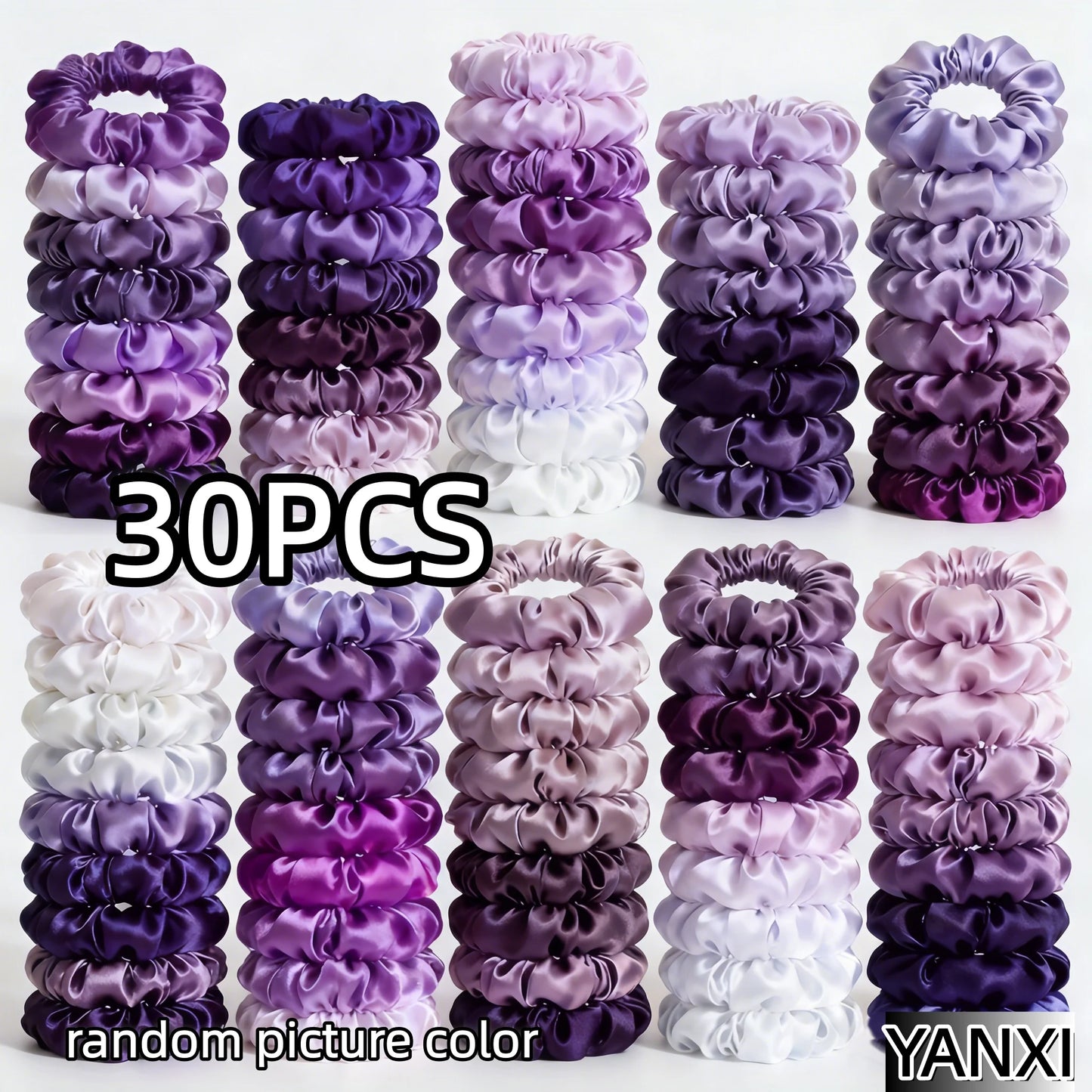 100/60/30/3/6pcs Multi Color Set Fashion Women's Small Intestine Hair ties Release scrunchies headwear scrunchy Accessories