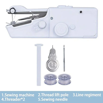 Hand Sewing Machine for Home Portable Mini Sewing Machine Handheld Electric Sewing Machine With Bobbin DIY Apparel Supplies Arts