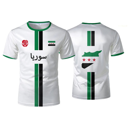 Syria Football Jersey T-Shirt 2026 – Syrian Flag | Oversized | Kids & Adults | World Cup Fan