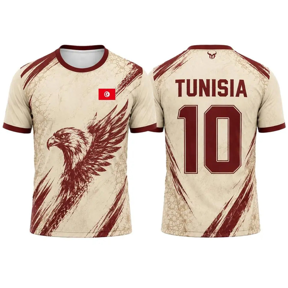 Tunisia Football Fan Jersey 2026 – 3D Flag Print | Breathable Quick-Dry | Unisex | World Cup 2026