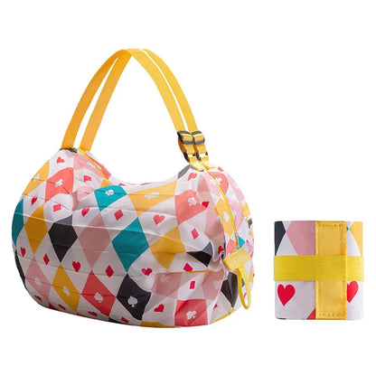 Foldable Reusable Home Shopping Bag – Lightweight Nylon Tote for Grocery, Beach & Storage